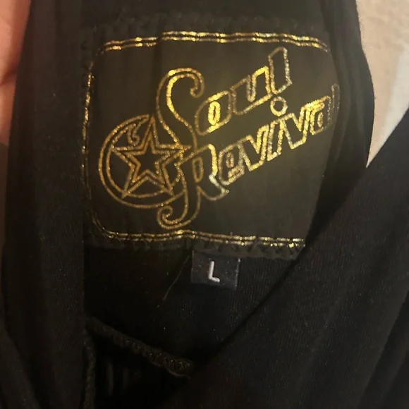 Soul Revival Black and Gold Halter long top rope like halter straps. - Picture 2 of 10